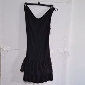 A Love Spray Women's Little Black Dress Backless Flouncy Cocktail Party Size M